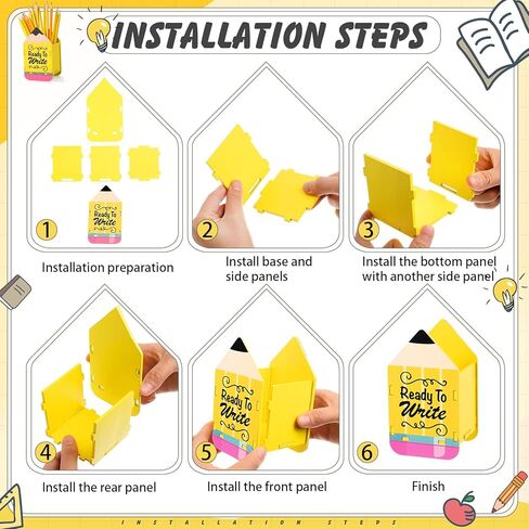 2 Pcs Pencil Shaped Pencil Holder Sharp and Dull Pencil Holder Wooden Pencil Dispenser Pencil Storage Organizer for Back to School Teachers Classroom Management Organization in Kuwait