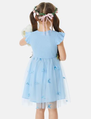 PATPAT Girl's Tulle Dress Tutu Party Birthday Poster Formal Fancy Flower Princess Dresses in Kuwait