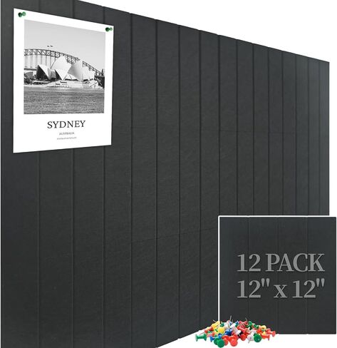 لوحة كبيرة من طراز Cork Board Felt Byles ، 47 "× 35" 12 حزمة لوحة دبوس Bulletin Board مع 48 علامات تبويب لاصق آمنة قابلة للإزالة ، 60 دبابيس الدفع ، لوحة الفلين البديلة لجدران وزارة الداخلية in Saudi Arabia