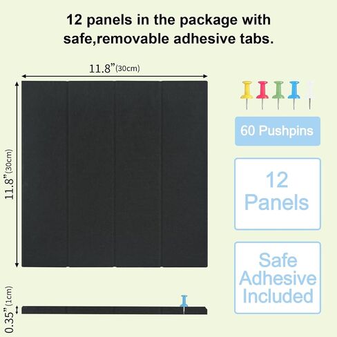 لوحة كبيرة من طراز Cork Board Felt Byles ، 47 "× 35" 12 حزمة لوحة دبوس Bulletin Board مع 48 علامات تبويب لاصق آمنة قابلة للإزالة ، 60 دبابيس الدفع ، لوحة الفلين البديلة لجدران وزارة الداخلية in Saudi Arabia