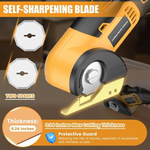4PCS Rotary Cutter Replacement Blades Cordless Electric Scissors Cutting Blades Cardboard Rotary Cutter Blade Refill for Leather Fabric Package Carpet Plastic Box Cutting in Saudi Arabia