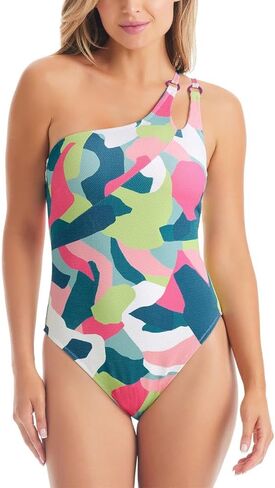 Jessica Simpson Women's Standard Shoulder Maillot One-Piece Swimsuit in Kuwait
