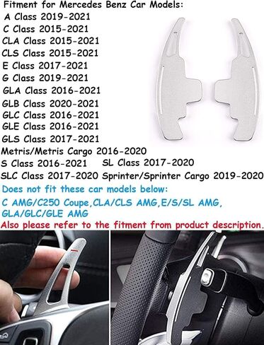 تمديد ناقل الحركة لعجلة القيادة TTCR-II لسيارة Mercedes A/G Class s2019-2022، C/CLS 2015-2021، E/SL/SLC 2017-2020، GLA/GLC/GLE/S 2016-2022، GLS 2017-2021، موسع مجداف التحول من الألومنيوم in Saudi Arabia
