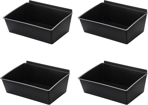 Sumnacon Slatwall Bins 4 Pcs Large Slatwall Organizer for Garage Plastic Slatwall Storage Bins for Storing Garage Accessories Multiple Stackable Slatwall Tool Organizer for Workshops,Shopping Malls in Saudi Arabia