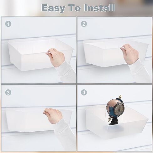 صناديق Sumnacon Slatwall 4 قطع منظم Slatwall كبير للمرآب صناديق تخزين Slatwall البلاستيكية لتخزين ملحقات المرآب منظم أدوات Slatwall متعدد قابل للتكديس لورش العمل ومراكز التسوق in Saudi Arabia