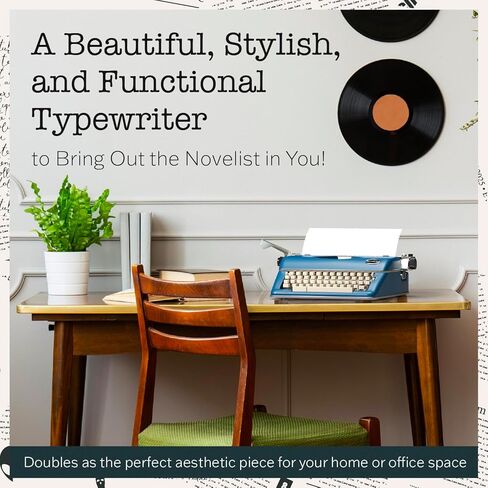 آلة كاتبة يدوية Maplefield - آلة كاتبة كلاسيكية حقيقية - ديكور مكتب لطيف للمنزل والمكتب - إعداد سهل، هدية رائعة للكتاب والمؤلفين - رائعة للكتاب والمؤلفين (أحمر) in Kuwait