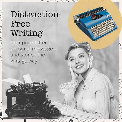 آلة كاتبة يدوية Maplefield - آلة كاتبة كلاسيكية حقيقية - ديكور مكتب لطيف للمنزل والمكتب - إعداد سهل، هدية رائعة للكتاب والمؤلفين - رائعة للكتاب والمؤلفين (أحمر) in Kuwait