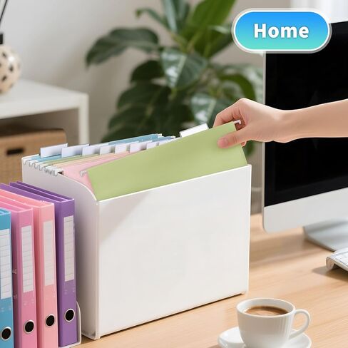 25-Pack Pastel Hanging File Folders, Letter Size (8.5"x11") with 1/5-Cut Tabs,35 Transparent Label Cards, 50 Sticker Labels–Home Office & Filing Cabinets in Kuwait