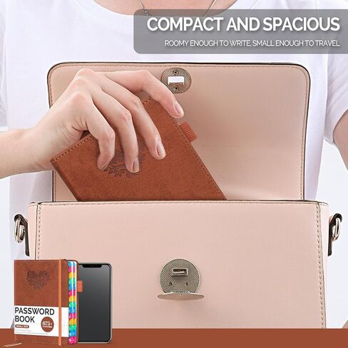 Password Keeper Book with Colorful Alphabetical Tabs, Small Internet Password Book for Seniors, Password Organizer for Website Logins (Sage Green, 4.7''x6.2'') in Kuwait