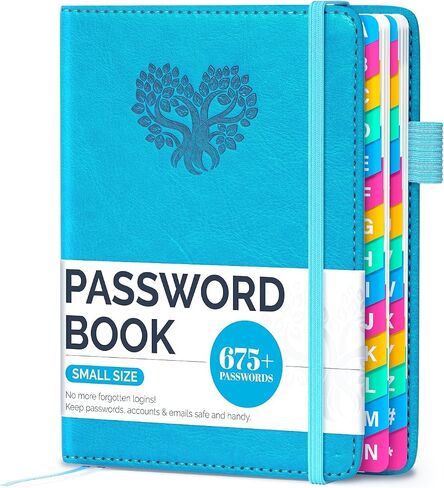 Password Keeper Book with Colorful Alphabetical Tabs, Small Internet Password Book for Seniors, Password Organizer for Website Logins (Sage Green, 4.7''x6.2'') in Kuwait
