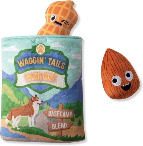Fringe Studio Hide & Seek Burrow Plush Dog Toy Set, FUNZONE Bones(289211), Multicolored in Saudi Arabia
