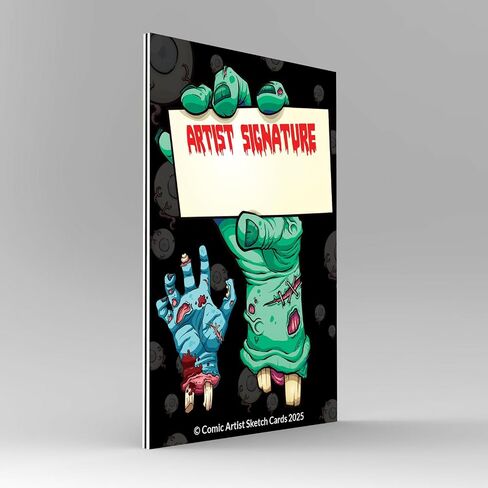 5 Zombie Sketch Cards - Artist Trading - Zombify Characters - 2.5 x 3.5 - Smooth Surface - 32 Pt - Great Gift for Artists, Sketchers, and Illustrators in Saudi Arabia