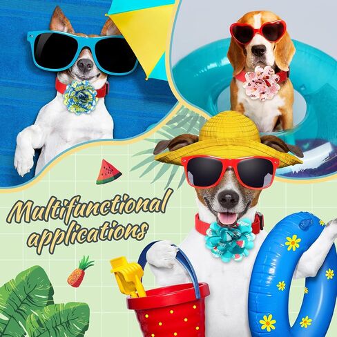 50 Pcs Christmas Dog Collar Flowers Bulk Santa Dog Bow Tie Flower Grooming Charms Accessories for Cat Pets Collar Attachment Embellishment Xmas Party Costume in Saudi Arabia