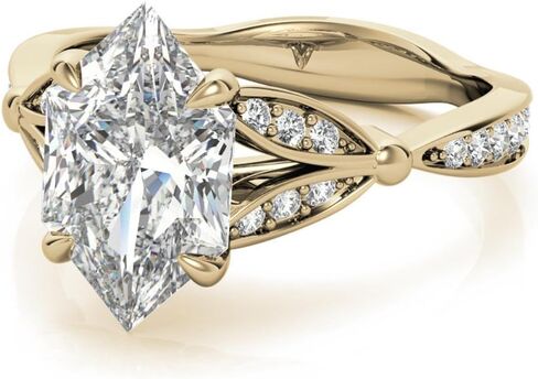 2CT-4CT Dutch Marquise Cut Moissanite Wedding Ring Set for Women Solitaire Split Shank Bridal Handmade Ring, Promise Gifts for Her (2 CT, Yellow) in Saudi Arabia