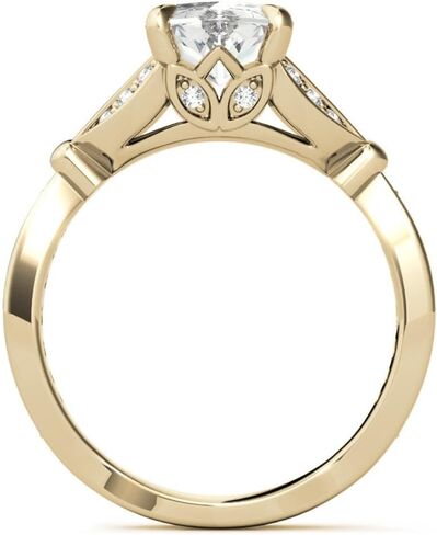 2CT-4CT Dutch Marquise Cut Moissanite Wedding Ring Set for Women Solitaire Split Shank Bridal Handmade Ring, Promise Gifts for Her (2 CT, Yellow) in Saudi Arabia