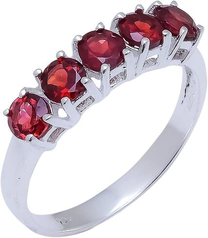 Peridot Amethyst Granet Blue Topaz Natural Gemstone Rings 925 Sterling Silver Ring For Women Handmade Ring For Wedding Anniversary Gift For Her (Blue Topaz, 9.75) in Saudi Arabia