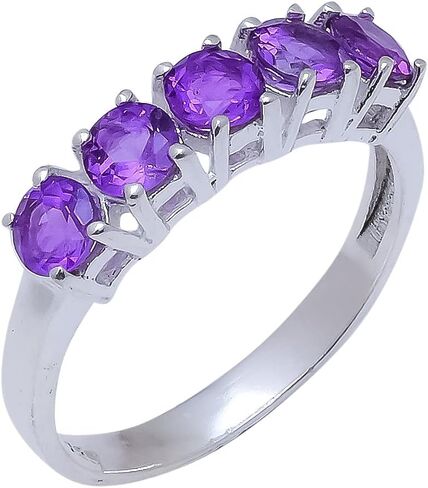Peridot Amethyst Granet Blue Topaz Natural Gemstone Rings 925 Sterling Silver Ring For Women Handmade Ring For Wedding Anniversary Gift For Her (Blue Topaz, 9.75) in Saudi Arabia