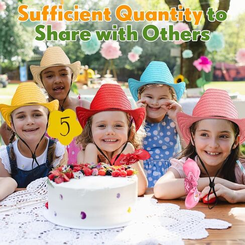 SATINIOR 12 Set Kid Straw Cowboy Hats with Bandanas Cowboy Costume Bandanas for Western Party Kid Costume in Saudi Arabia