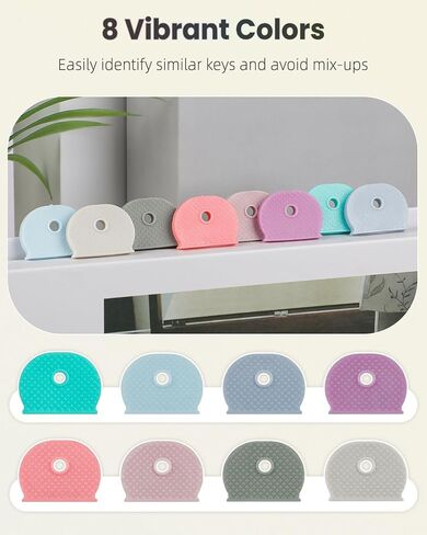 يغطي مفتاح UniClife 16 PCS CAPS ، 1 "معرفات المفاتيح ، أغطية مفاتيح مسدود ناعمة لمفتاح المنزل ، حماة الرأس الرئيسية للمفاتيح القياسية (غير مناسبة للمفاتيح ذات الشكل الفردي) ، 8 ألوان in Saudi Arabia