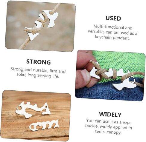 BESTonZON 3Pcs Stainless Steel Rope Adjuster Lightweight Outdoor Wind Stopper for Tent Guy Lines Camping Supplies Connector Easy to Use Tensioner for Canopy and Tarps in Saudi Arabia
