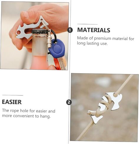 BESTonZON 3Pcs Stainless Steel Rope Adjuster Lightweight Outdoor Wind Stopper for Tent Guy Lines Camping Supplies Connector Easy to Use Tensioner for Canopy and Tarps in Saudi Arabia