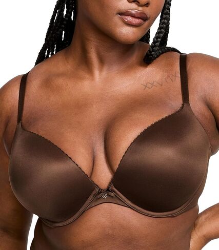 Victoria's Secret Everyday Comfort T Shirt Demi Bra, Lace, Bras for Women, Body by Victoria Collection, Marzipan (32DD) in Saudi Arabia