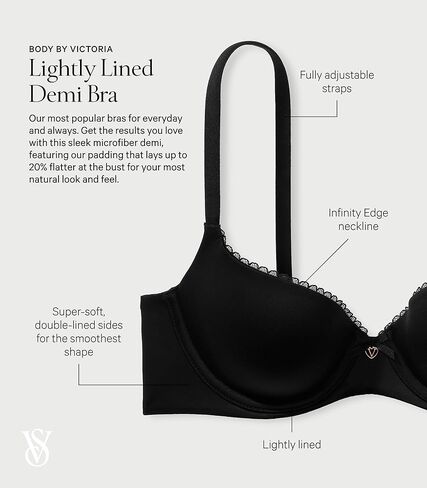 Victoria's Secret Everyday Comfort T Shirt Demi Bra, Lace, Bras for Women, Body by Victoria Collection, Marzipan (32DD) in Saudi Arabia