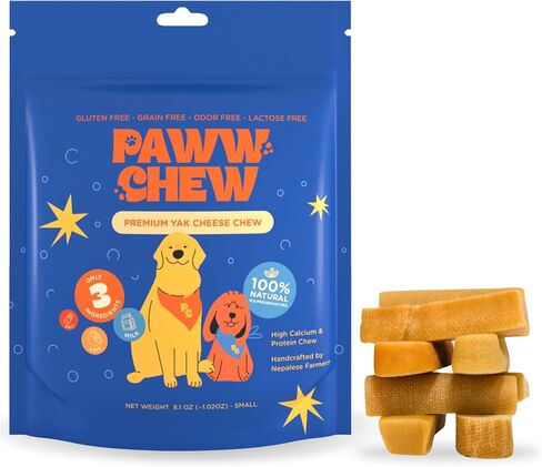 Yak Chews For Large Dogs - 100% Natural, Long Lasting Dog Treats, (Large - 4 Pack) High Protein, Great for Oral Health, Odor-Free, Gluten-Free, Limited Ingredients Yak Bone for Power-Chewers in Saudi Arabia