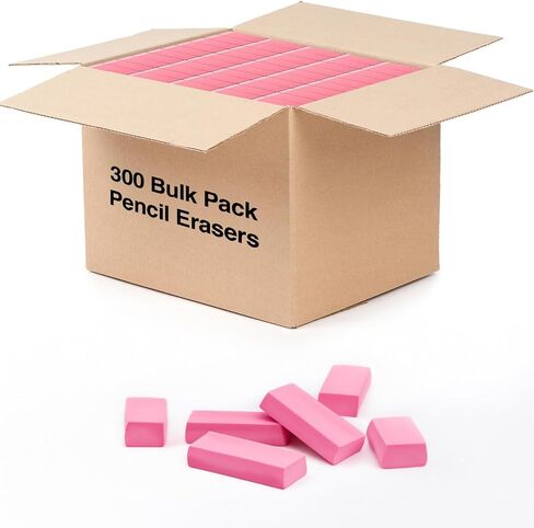 Pink Bevel Erasers for Kids - Large, Latex Free - 300 in a Bulk Pack in Saudi Arabia