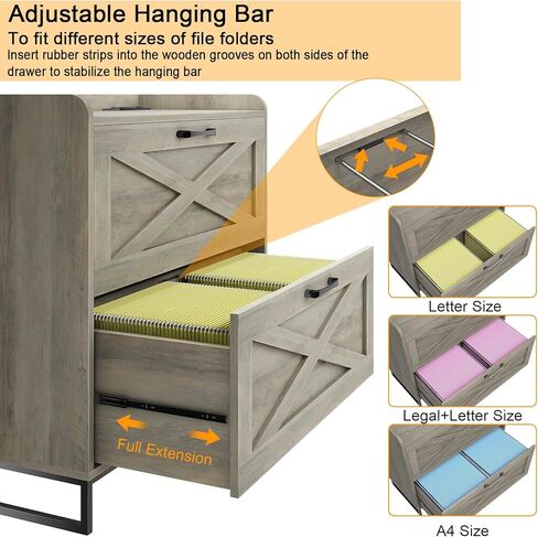 Farmhouse Lateral File Cabinet, Modern Farmhouse Filing Cabinet with 3 Drawers for Letter/Legal/A4 Size Hanging Files, File Storage Cabinet for Home Office, Printer Stand with Storage, Office White in Saudi Arabia