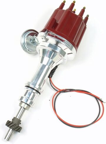Pertronix D132710 قابس قاذف اللهب وتشغيل الفراغ المتقدم بغطاء ذكر أسود موزع إلكتروني مع تقنية Ignitor II لفورد 351C in Saudi Arabia