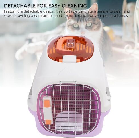 Focket Pet Carrier, 2 Door Top Load Hard Sided Dogs, Cats Pet Travel Carrier with 2 Door Top and Front Door Access, Dog Crate for Pets Kennel Air and Travel (Yellow) in Saudi Arabia