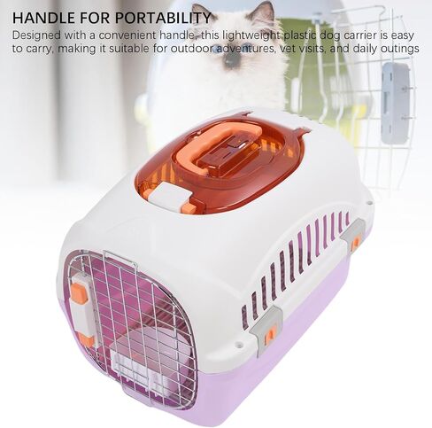 Focket Pet Carrier, 2 Door Top Load Hard Sided Dogs, Cats Pet Travel Carrier with 2 Door Top and Front Door Access, Dog Crate for Pets Kennel Air and Travel (Yellow) in Saudi Arabia