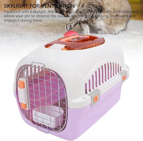 Focket Pet Carrier, 2 Door Top Load Hard Sided Dogs, Cats Pet Travel Carrier with 2 Door Top and Front Door Access, Dog Crate for Pets Kennel Air and Travel (Yellow) in Saudi Arabia