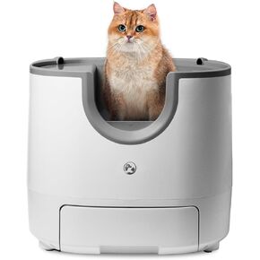 Self-Cleaning Cat Litter Box Open-Top Design with Advanced Safety Sensors Extra Large Capacity for Multi-Cat Homes Automatic Cleaning System