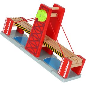 1set Wooden Raised Bridge and Tracks for Railroad Train Play Compatible Wooden Tracks Engaging Toy for Imaginative Boys and Girls and Toddlers