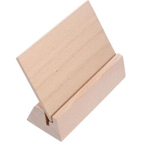 Wooden Cards Display Base for Desk Calendar Table Holder Solid Wood Stand for Photos Notes Postcards Compact Versatile Card Organizer