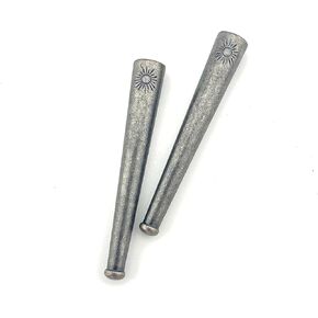 Helios Bolo Tie Tips – 4mm Bola Leather Cord Ends for DIY Bolo Tie Kit, Jewelry Making Aglets and Bolo Tie Supplies – Fits Leather Bolo Cord, Clasp, or Paracord (Silver)