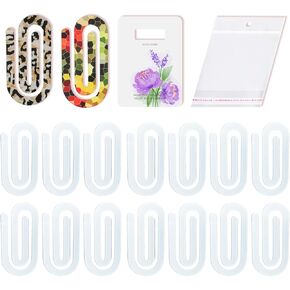 48 PCS Sublimation Paper Paper Clips Jumbo Blanks Kit (16 مقاطع 16 بطاقات عرض 16 أكياس OPP)