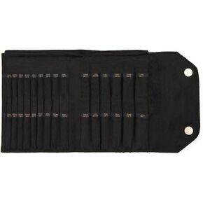 KNITPRO K12861 Coal Interchangeable Knitting Needle Case-for Storing Cables, Connectors and Small Accessories, 22cm x 17.5cm x 1.5cm, Black