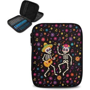 Kathyboom Empty Crochet Hook Case Dolphins Portable Crochet Hook Organizer with Slots Crochet Needles Bag for Crochet Lovers, Crochet Kit for Beginners