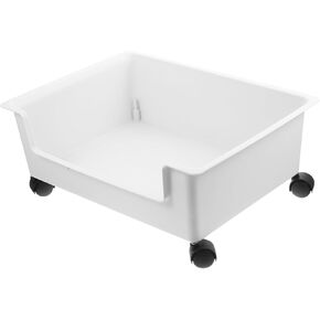 PRETYZOOM Rolling Storage Organizer Cart for Home Classroom Sundries Storage Case with Wheels for Books and Office Supplies Compact Smooth Surface Finish Camellia
