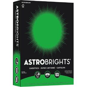Astrobrights® Color Card Stock, Gamma Green, Letter (8.5" x 11"), 65 Lb, 30% Recycled, FSC® Certified, Pack Of 250