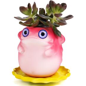 Dual-Purpose Pen Holder for Desk and Funny Planters for Indoor Plants, Removable Drainage Base - Pen Holder, Small Space Storage,Plants Not Included