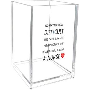 Nurses Week Gifts Stocking Stuffers Christmas Mothers Day Birthday Valentines Day Thanksgiving Day Halloween Thank You Womens Day Gift for Nurse Pen Holder for Desk Present for Best Nurse Ever Gifts