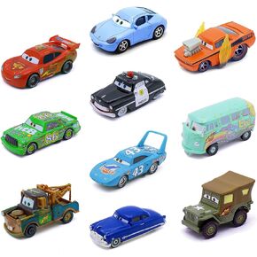 Movie Character McQueen 1:55 Scale Metal Die-Cast Mini Racers Vehicles Set,10 Pack
