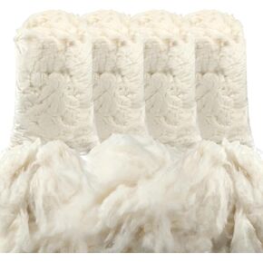 Berlune Organic Raw Cotton Stuffing Natural Cotton Filling for Pillow Upholstery Couch Dolls Art Crafts Stuffed Animals Filler(4.4 lb,White)