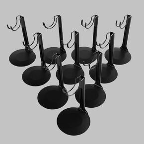 UCanaan 10 pcs Saddle Doll Stand - Action Figure Stands with Expandable Waist Wire for 8"-14" Dolls doll stands for 8 to 12inch dolls Suitable for 1/6 Dolls Accessories，action figure stand (White, 10)