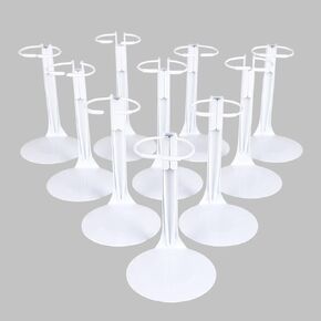 UCanaan 10 pcs Doll Stand - Action Figure Stands with Expandable Waist Wire for 8"-14" Dolls doll stands for 8 to 12inch dolls Suitable for 1/6 Dolls Accessories，action figure stand (Black, 10)