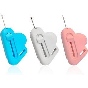 Pcmursal 2-in-1 Adjustable Seam Guide with Built-in Seam Ripper, Stitch Remover Tool, Multifunctional Hemmer Guide with Scale, Sewing Accessories and Supplies (3 Pack)